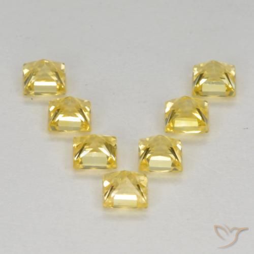 1.32 ct natürliche Toskana Gelb Saphir-Edelsteine, Quadrat, VS