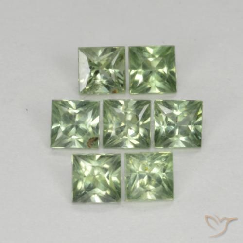 1.40 ct natürliche hellgrün Saphir-Edelsteine, Quadrat, VS