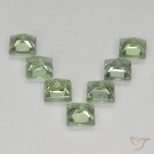 1.40 ct natürliche hellgrün Saphir-Edelsteine, Quadrat, VS