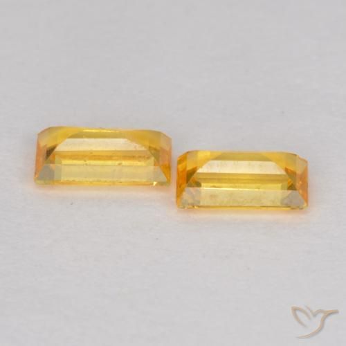 0.50 ct natürliche Helles Gold Saphir-Edelsteine, Baguette, VS