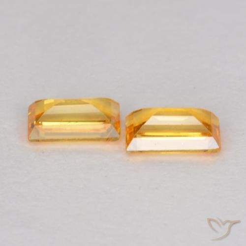 0.51 ct natürliche Mittelorange Saphir-Edelsteine, Baguette, VS