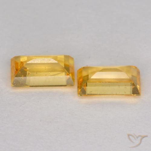 0.75 ct natürliche Mittleres Gold Saphir-Edelsteine, Baguette, VS