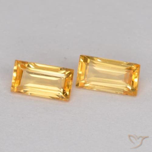 0.44 ct natürliche Mittleres Gold Saphir-Edelsteine, Baguette, VS