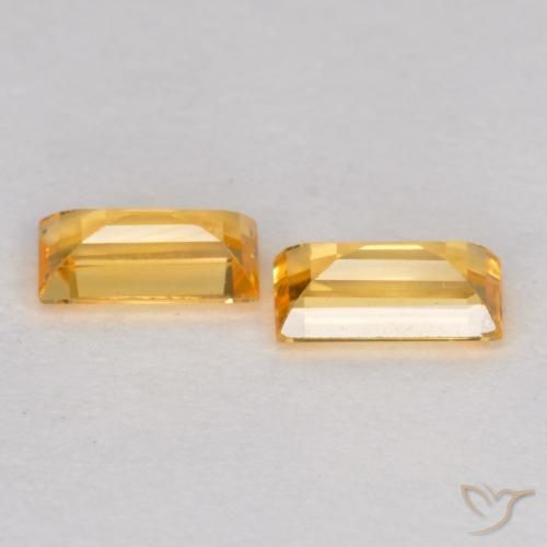 0.44 ct natürliche Mittleres Gold Saphir-Edelsteine, Baguette, VS