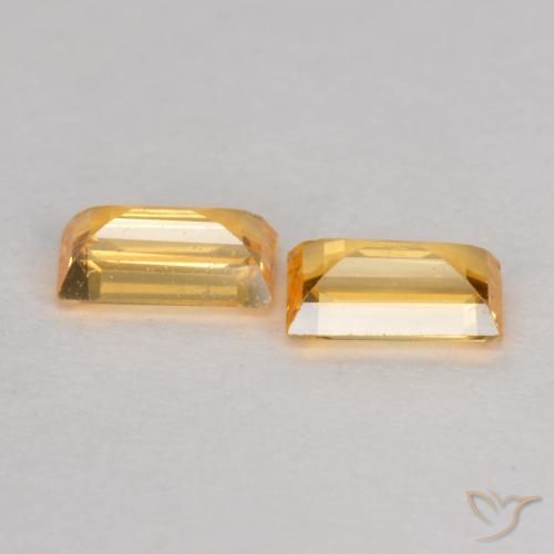 0.54 ct natürliche Orange-Gold Saphir-Edelsteine, Baguette, VS