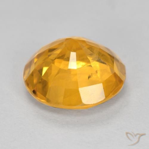 9,17 ctw natürlicher Orange-Gold Saphir, Runden, VS-SI
