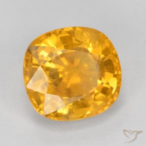 9,17 ctw natürlicher Dunkelgolden Saphir, Kissen, VS-SI
