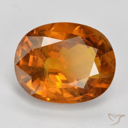 9,17 ctw natürlicher tieforange Saphir, Oval, VS-SI
