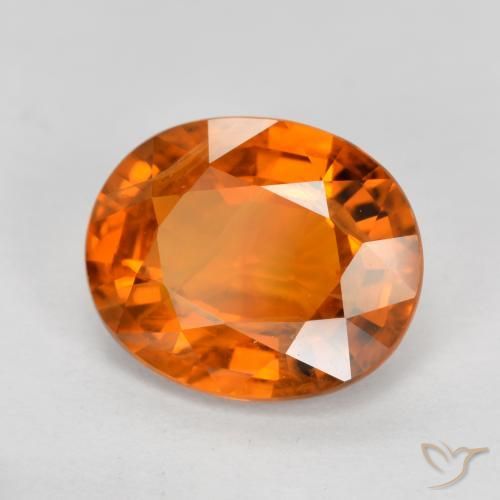 9,17 ctw natürlicher Mittelorange Saphir, Oval, VS-SI
