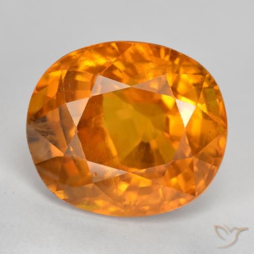 6.87ct Natürlicher Amber Orange Saphir, Oval, VS-SI