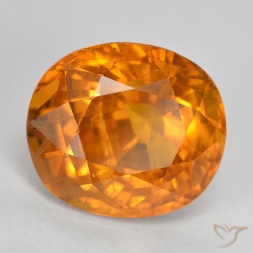 9,17 ctw natürlicher Amber Orange Saphir, Oval, VS-SI