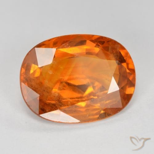 9,17 ctw natürlicher Mittelorange Saphir, Oval, VS-SI
