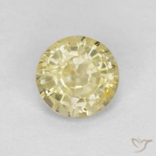 0.43ct Natürlicher Helles Laguna-Gelb Saphir, Runden, VS
