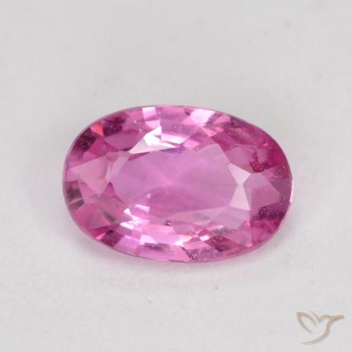 0.60ct Natürlicher tiefrosa Saphir, Oval, VS-SI
