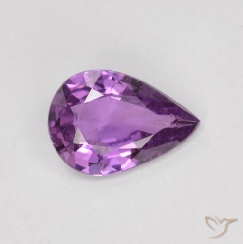 0.47ct Natürlicher Lilaisch-violett Saphir, Birnenform, VS