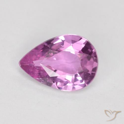 0.62ct Natürlicher Tiefrosa-Lila Saphir, Birnenform, VS