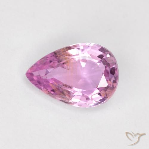 0.59ct Natürlicher hellrosa Saphir, Birnenform, VS