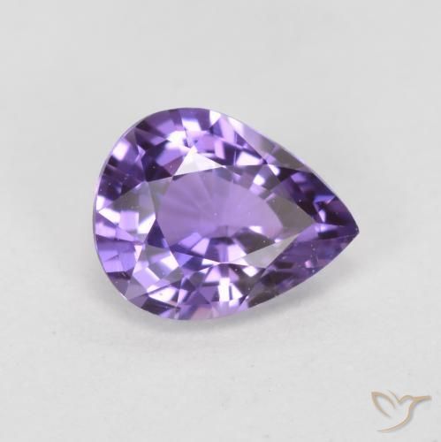 0.66ct Natürlicher Intensives Violett Saphir, Birnenform, VS-SI