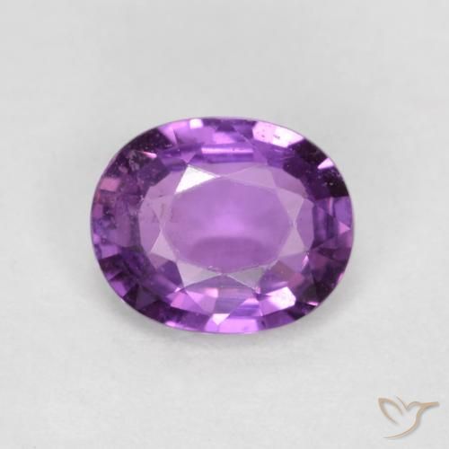 0.72ct Natürlicher tieflila Saphir, Oval, VS-SI