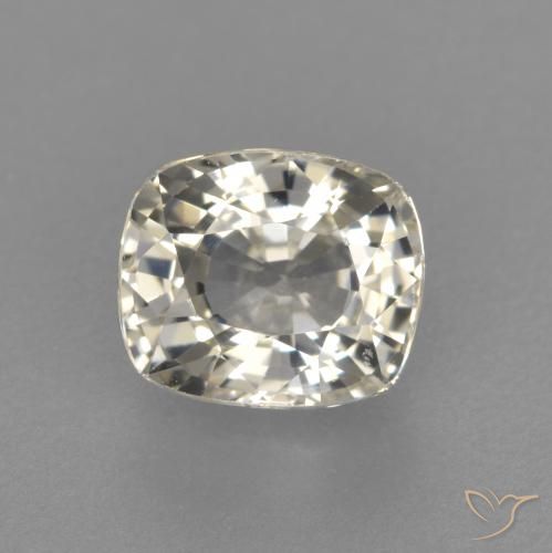1.18ct Natürlicher Blasses Gelb Saphir, Kissen, VVS-VS