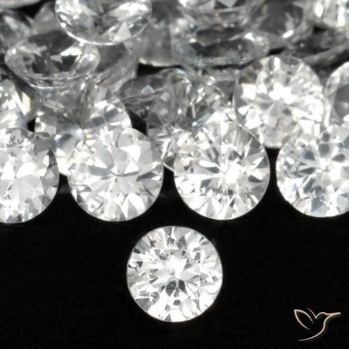 0.19ct Natürlicher Klares Weiß Saphir, Runden, VS