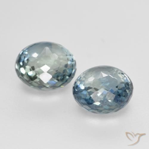 0.99 ct natürliche grün-blau Saphir-Edelsteine, Runden, VS
