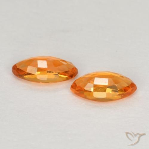 0.39 ct natürliche hellorange Saphir-Edelsteine, Marquise, VVS-VS