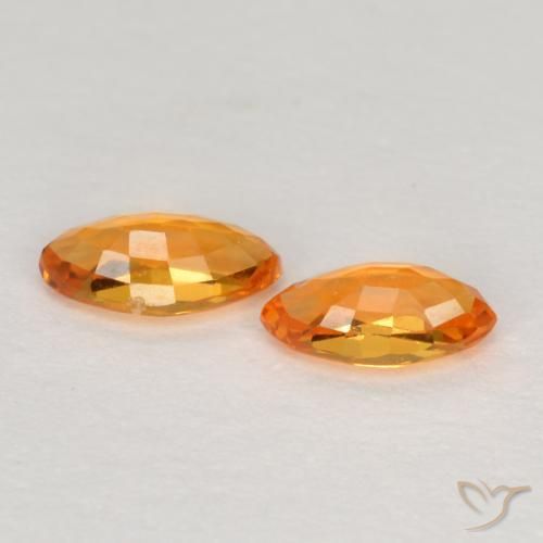 0.39 ct natürliche hellorange Saphir-Edelsteine, Marquise, VVS-VS