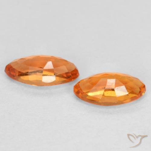 0.40 ct natürliche hellorange Saphir-Edelsteine, Marquise, VVS-VS