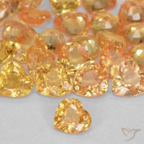 9,17 ctw natürlicher Orange-Gold Saphir, Herz, VS