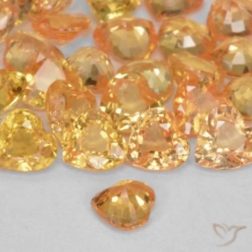 9,17 ctw natürlicher Orange-Gold Saphir, Herz, VS