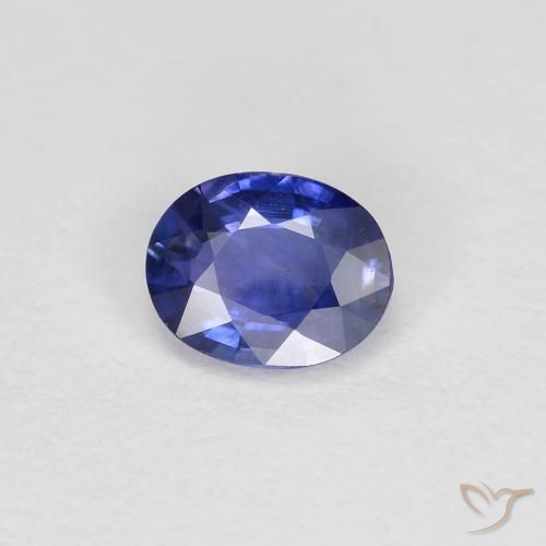 0.39ct Natürlicher violett-blau Saphir, Oval, VS