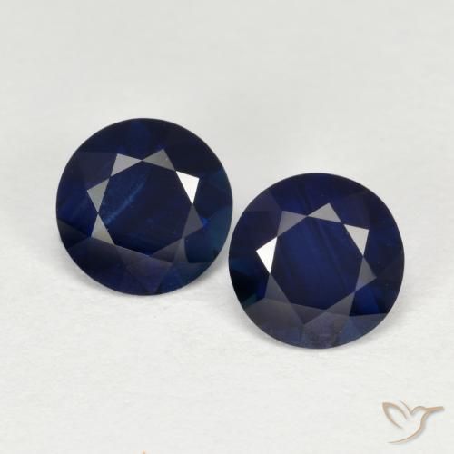 1.53 ct natürliche Dämmerungsblau Saphir-Edelsteine, Rund Schliff, VS