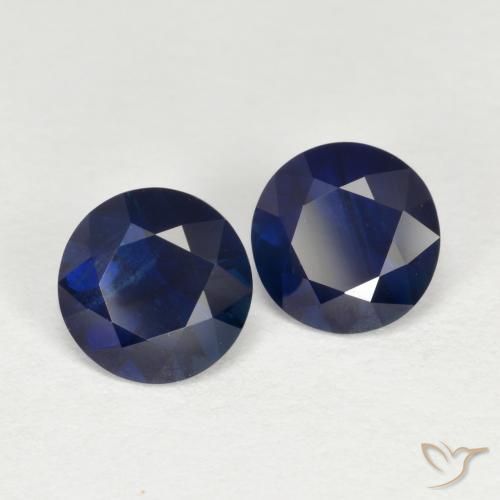 1.53 ct natürliche Dämmerungsblau Saphir-Edelsteine, Rund Schliff, VS