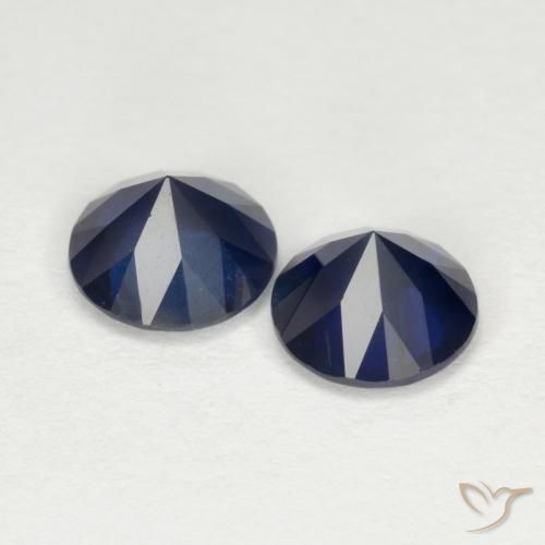 1.53 ct natürliche Dämmerungsblau Saphir-Edelsteine, Rund Schliff, VS