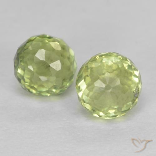 1.04 ct natürliche gelblich-grün Saphir-Edelsteine, Runden, VS