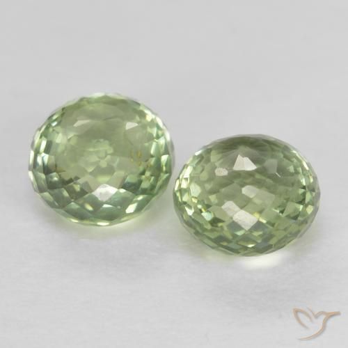 1.02 ct natürliche Sehr helles Salbeigrün Saphir-Edelsteine, Runden, VS