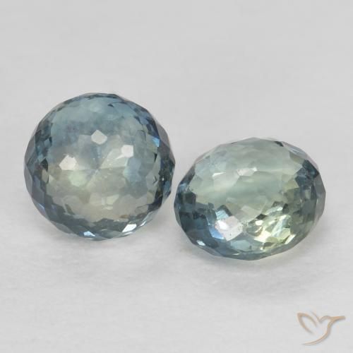 0.74 ct natürliche grünlich-blau Saphir-Edelsteine, Runden, VS