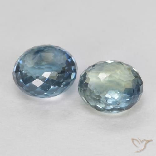 0.74 ct natürliche grünlich-blau Saphir-Edelsteine, Runden, VS