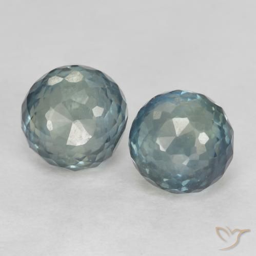 0.94 ct natürliche grünlich-blau Saphir-Edelsteine, Runden, VS