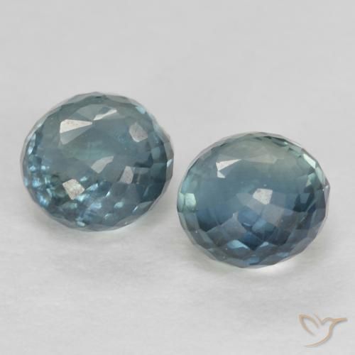 0.94 ct natürliche grünlich-blau Saphir-Edelsteine, Runden, VS