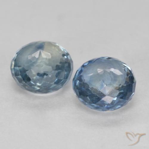 0.86 ct natürliche grün-blau Saphir-Edelsteine, Runden, VS
