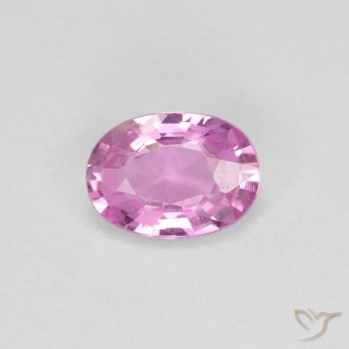 0.65ct Natürlicher Helles Royal Lila Pink Saphir, Oval, VVS