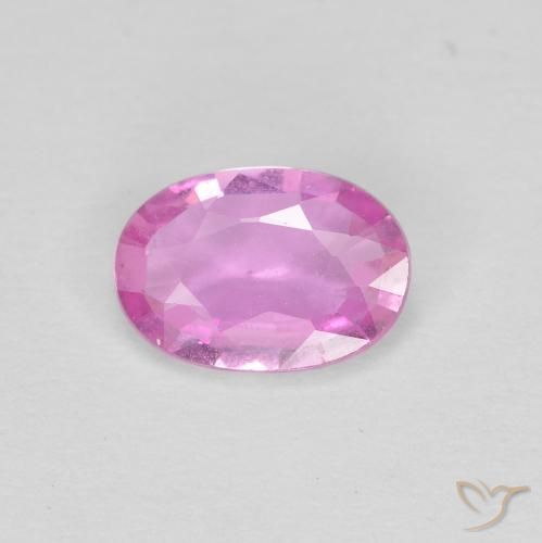 0.60ct Natürlicher hellrosa Saphir, Oval, VVS-VS