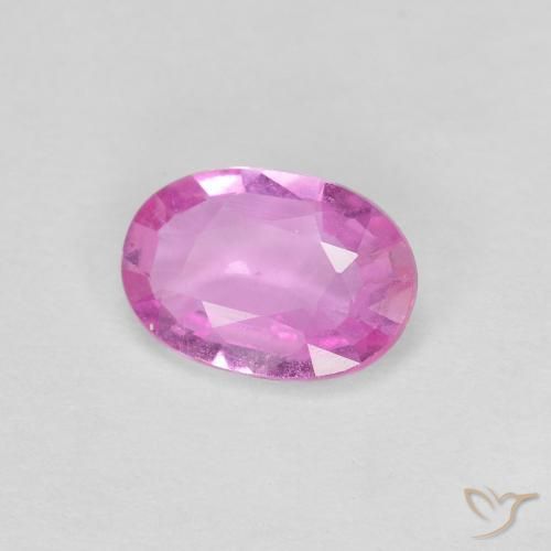 9,17 ctw natürlicher hellrosa Saphir, Oval, VVS-VS