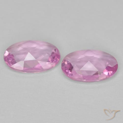 0.72 ct natürliche Sehr helles Royal Purple Pink Saphir-Edelsteine, Oval, VS