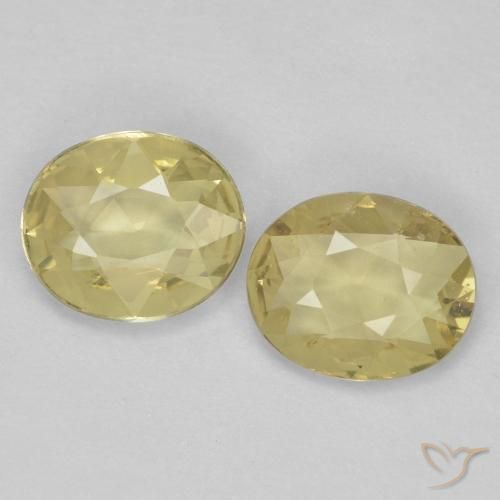 1.02ctw Natürlicher hellgelb Saphir, Oval, VVS-VS