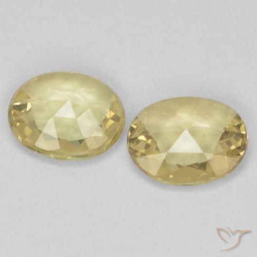 1.02 ct natürliche hellgelb Saphir-Edelsteine, Oval, VVS-VS