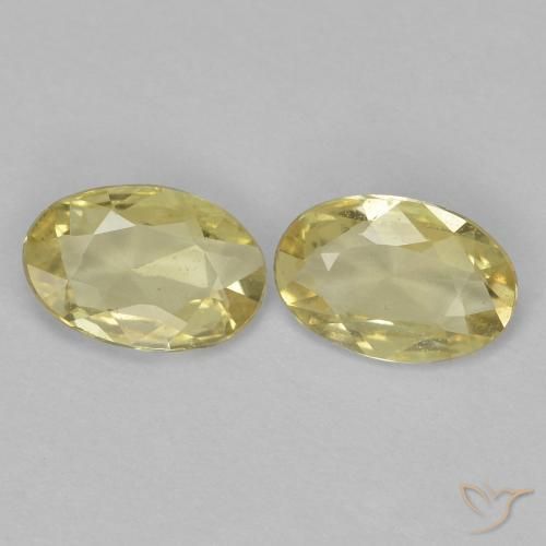 0.78 ct natürliche Sehr helles Dijongelb Saphir-Edelsteine, Oval, VVS-VS