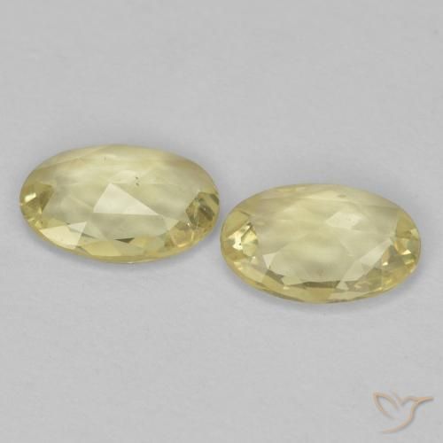 0.78 ct natürliche Sehr helles Dijongelb Saphir-Edelsteine, Oval, VVS-VS